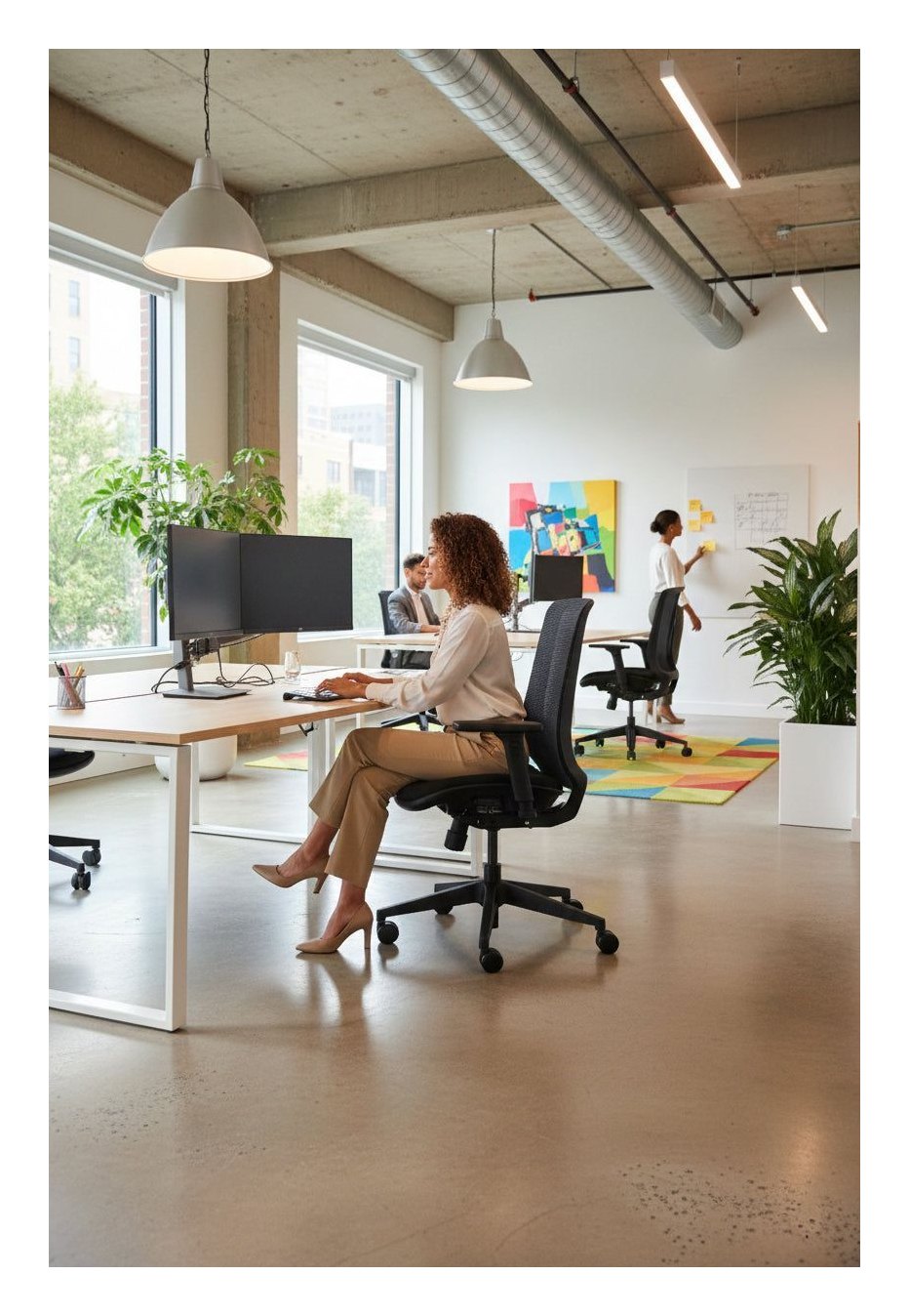 Hood C19 Fabric and Mesh Ergonomic Office Chair, view 10