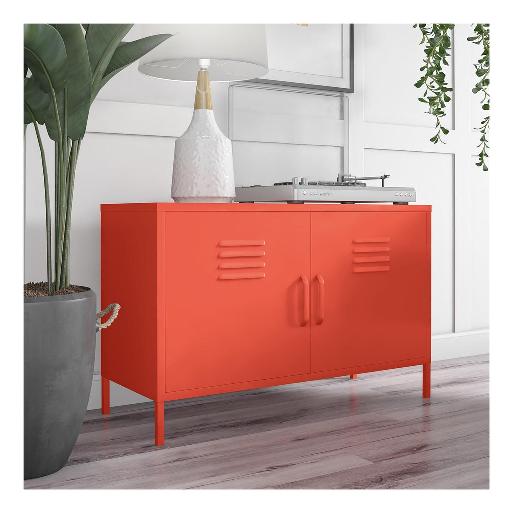 Cache 2 Door Metal Locker Accent Cabinet, view 16