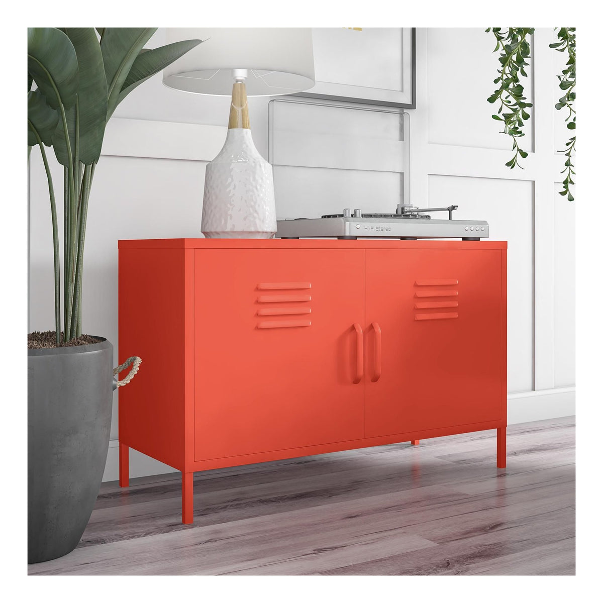 Cache 2 Door Metal Locker Accent Cabinet, view 16