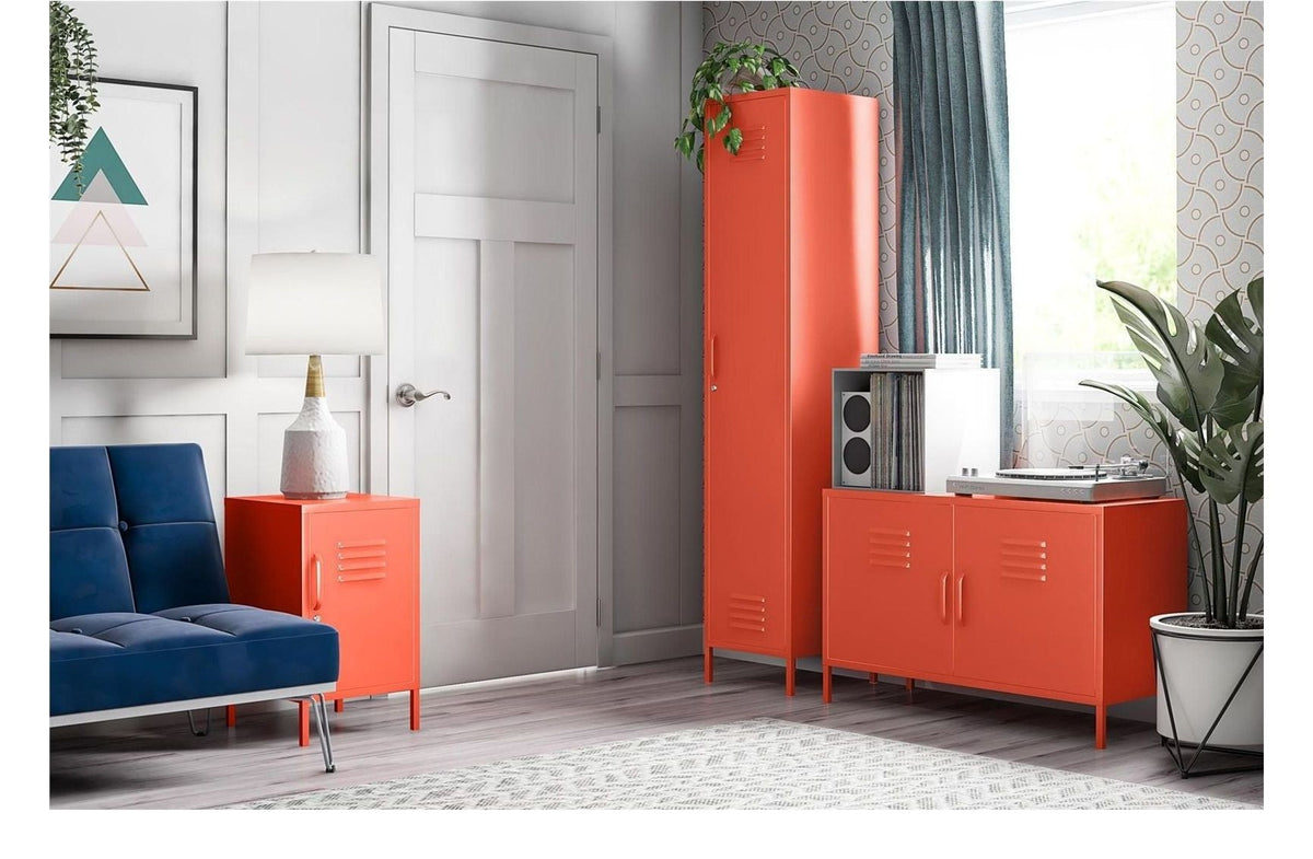 Cache 2 Door Metal Locker Accent Cabinet, view 17