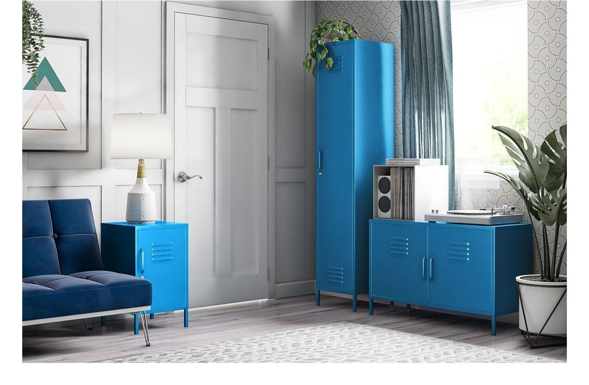 Cache 2 Door Metal Locker Accent Cabinet, view 9