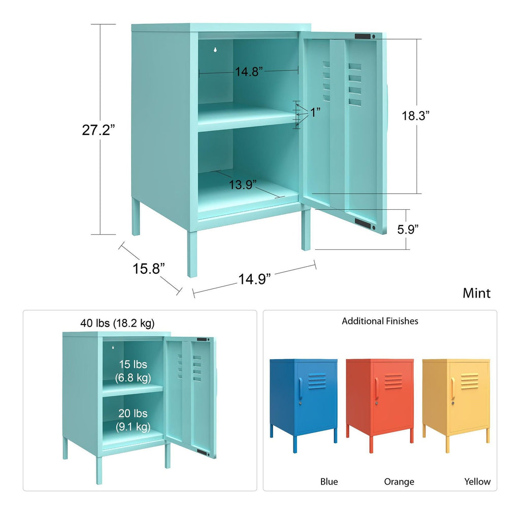 Cache Metal Locker End Table, view 10