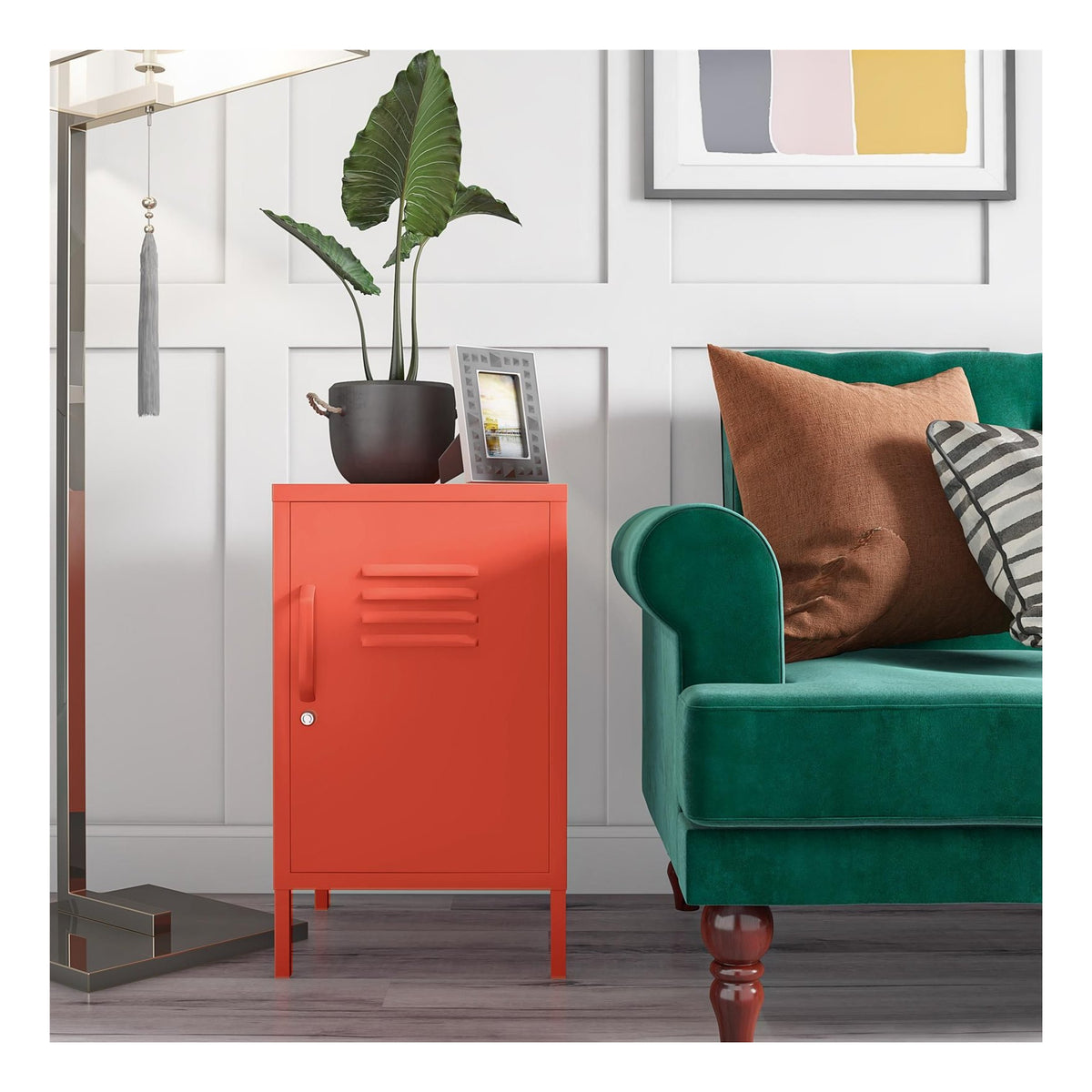 Cache Metal Locker End Table, view 17