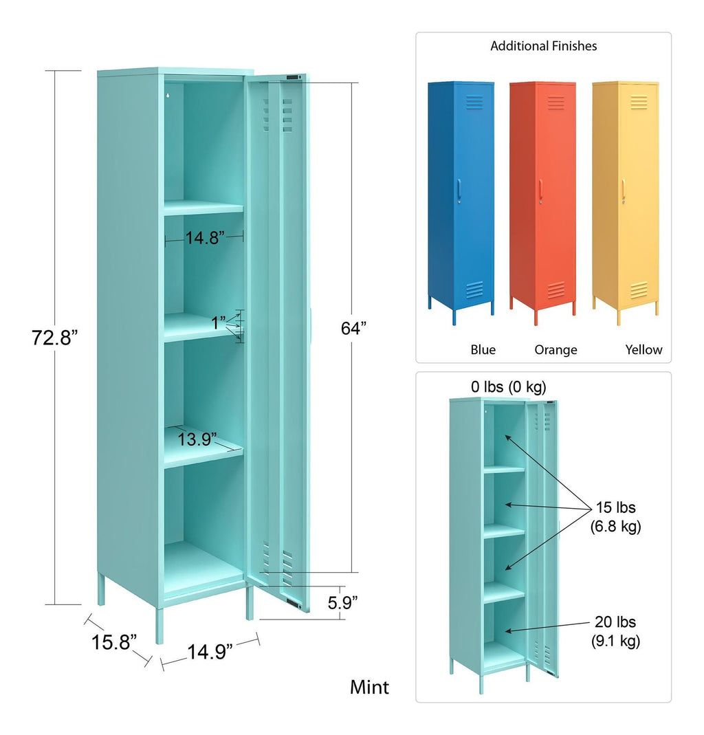 Cache Single Metal Locker Storage Cabinet, view 5