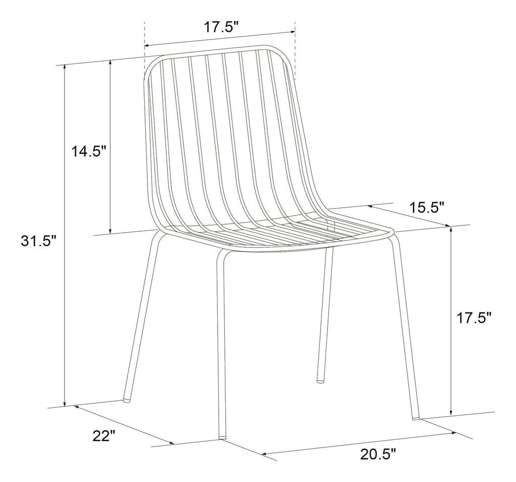 Caden Wire Dining Chair (Pack Of 2), view 12