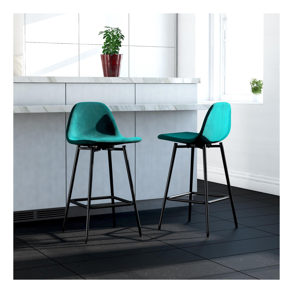 Calvin Upholstered Counter Stool, view 7