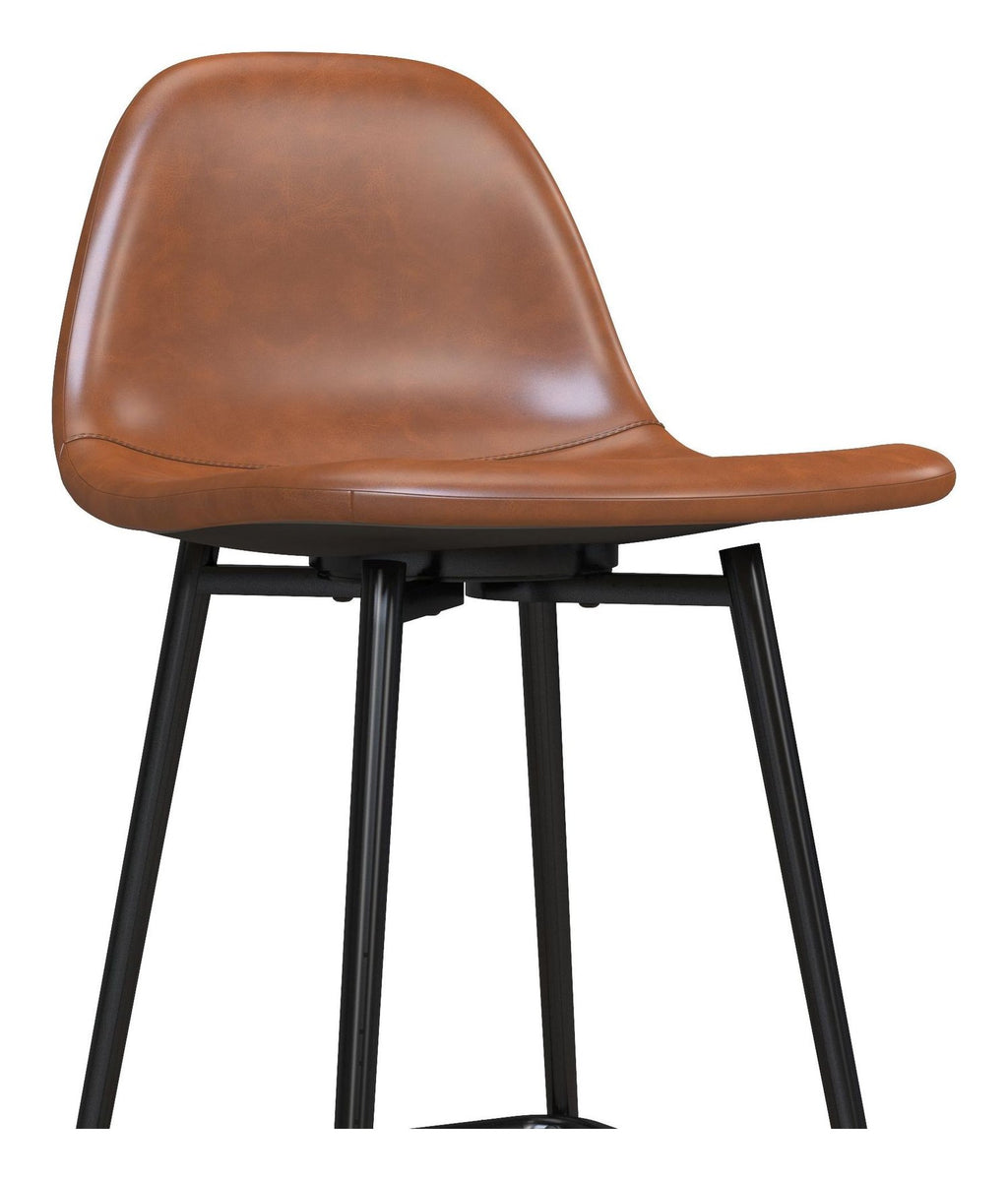 Calvin Upholstered Counter Stool Faux Leather, view 10