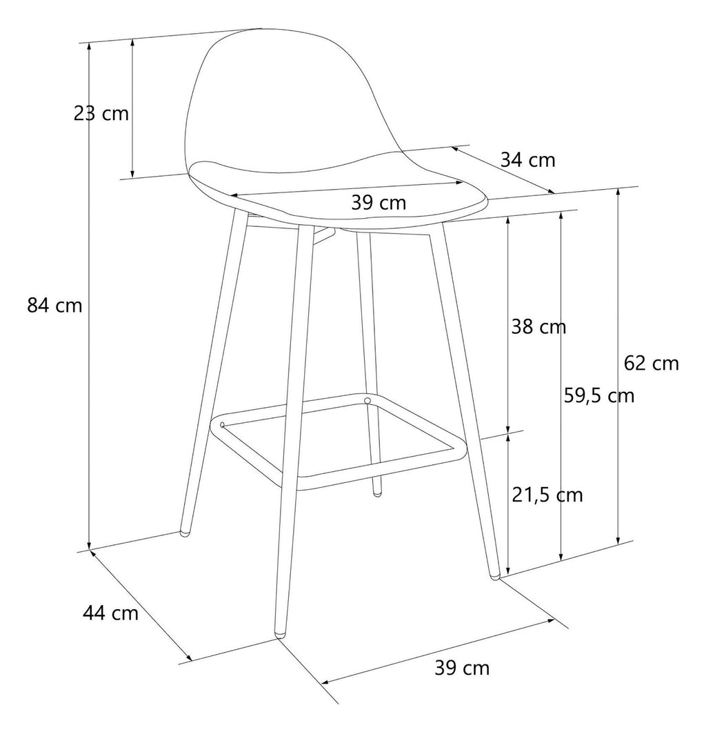 Calvin Upholstered Counter Stool Faux Leather, view 8