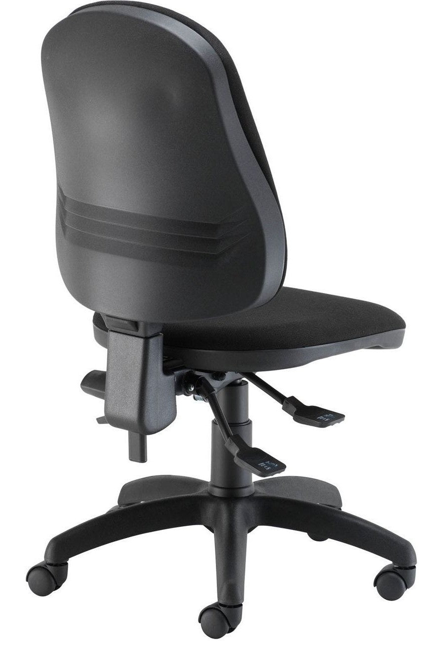 Calypso 2 Deluxe Chair in black from the back at an angle