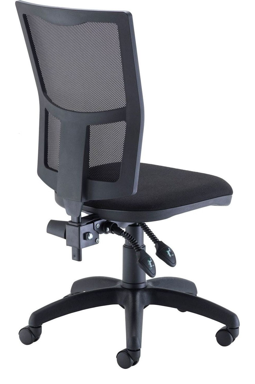 Calypso 2 Mesh Office Chair in black from the back at an angle