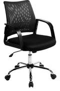 Calypso Medium Back Mesh Operator Chair in black