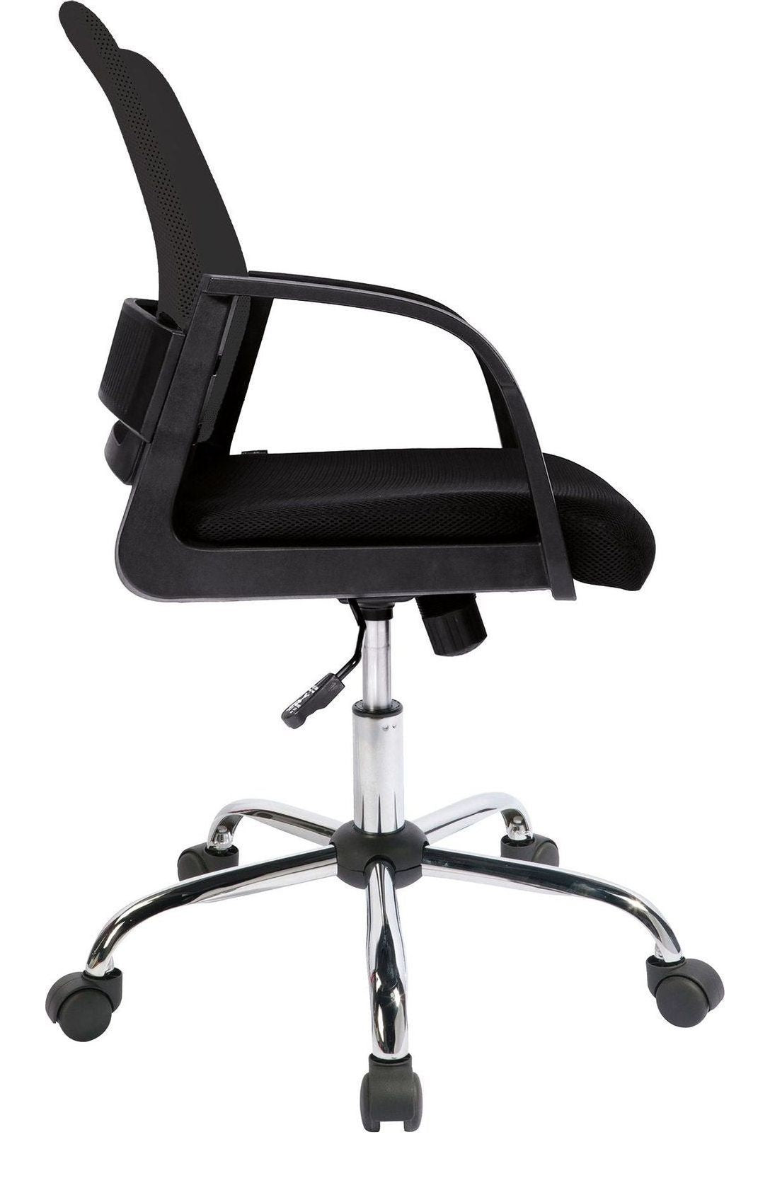 Calypso Medium Back Mesh Operator Chair in black, view 2