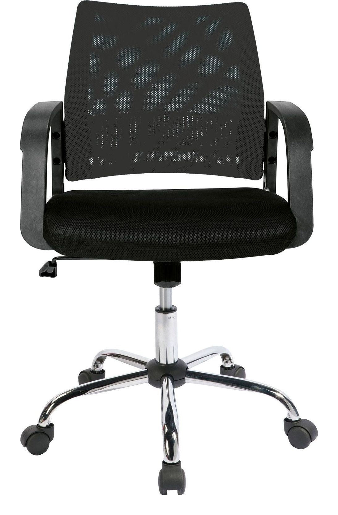 Calypso Medium Back Mesh Operator Chair in black, view 4