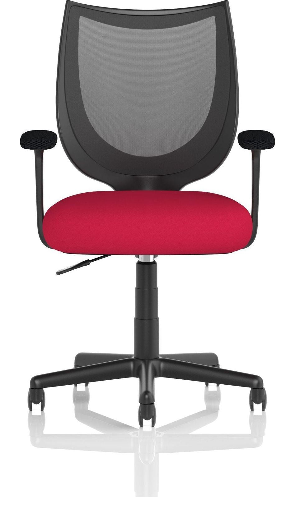 Camden Bespoke Medium Back Black Mesh Task Operator Chair, cherry, another view 1