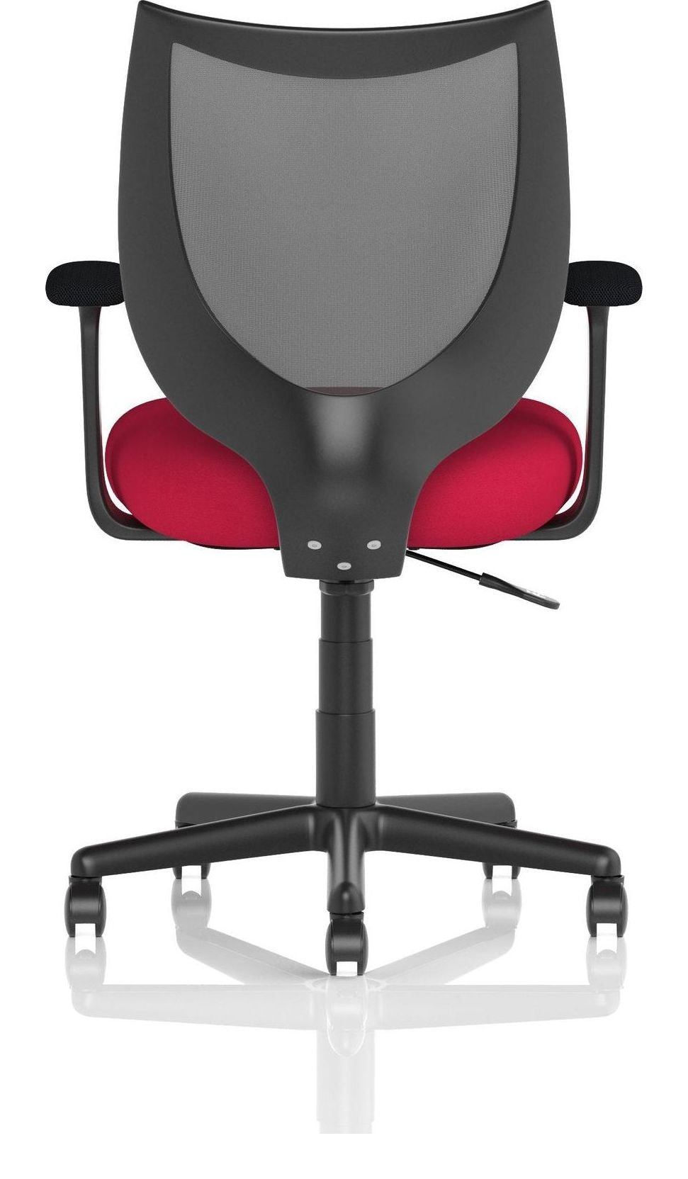 Camden Bespoke Medium Back Black Mesh Task Operator Chair, cherry, another view 4