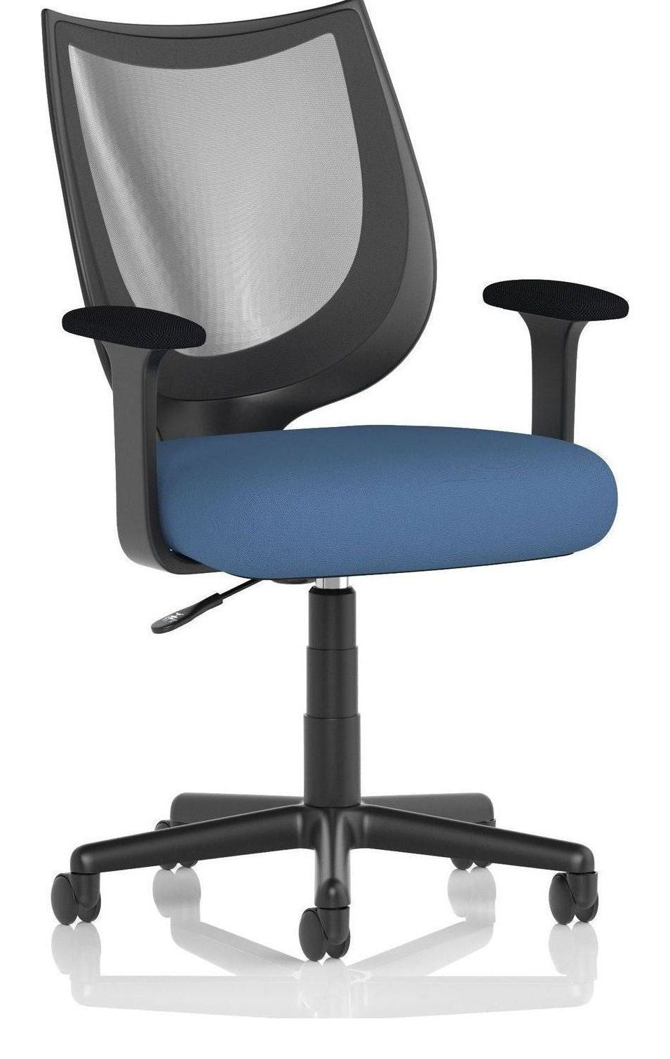 Camden Bespoke Medium Back Black Mesh Task Operator Chair, quest limpet