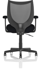 Camden Medium Back Black Mesh Task Operator Chair, , another view 4
