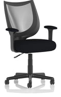 Camden Medium Back Black Mesh Task Operator Chair, 