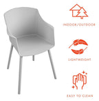 Camelo Resin Dining Chairs (Pack Of 2), view 9