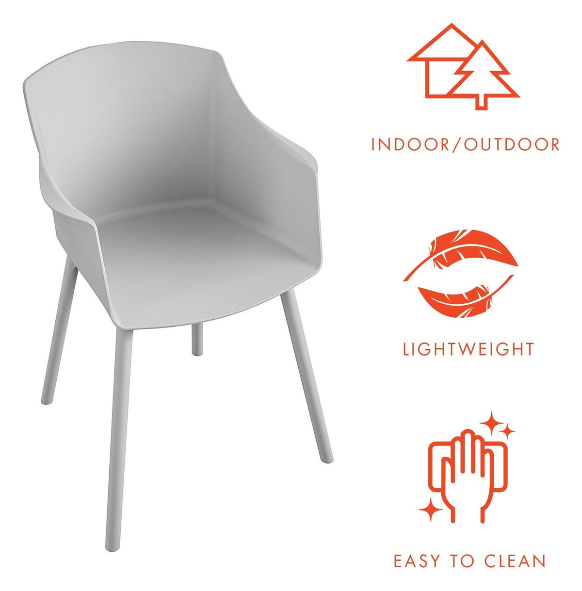 Camelo Resin Dining Chairs (Pack Of 2), view 9