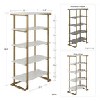 Camila 5 Shelf Bookcase, view 4