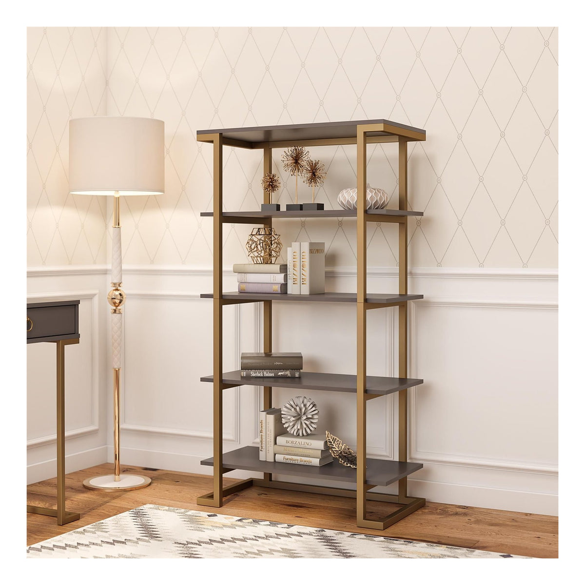 Camila 5 Shelf Bookcase, view 5