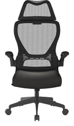 Canis High Back Mesh Chair with Headrest in black, view 3
