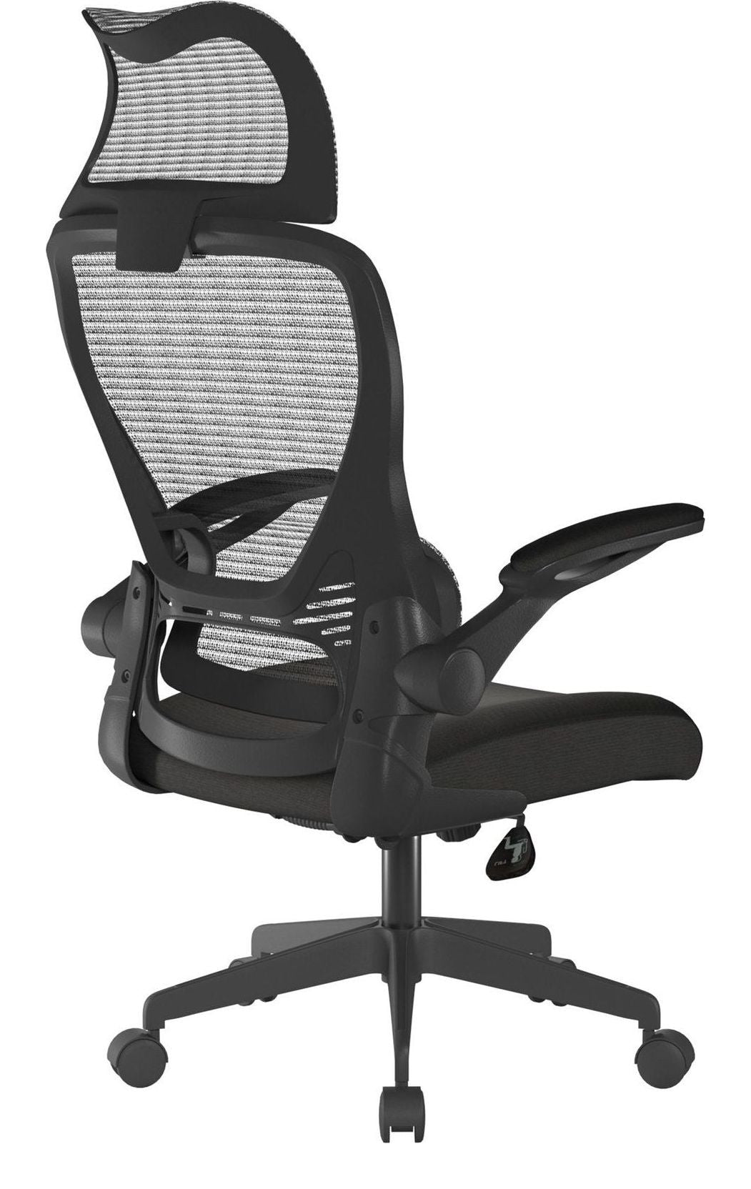 Canis High Back Mesh Chair with Headrest in black, view 4