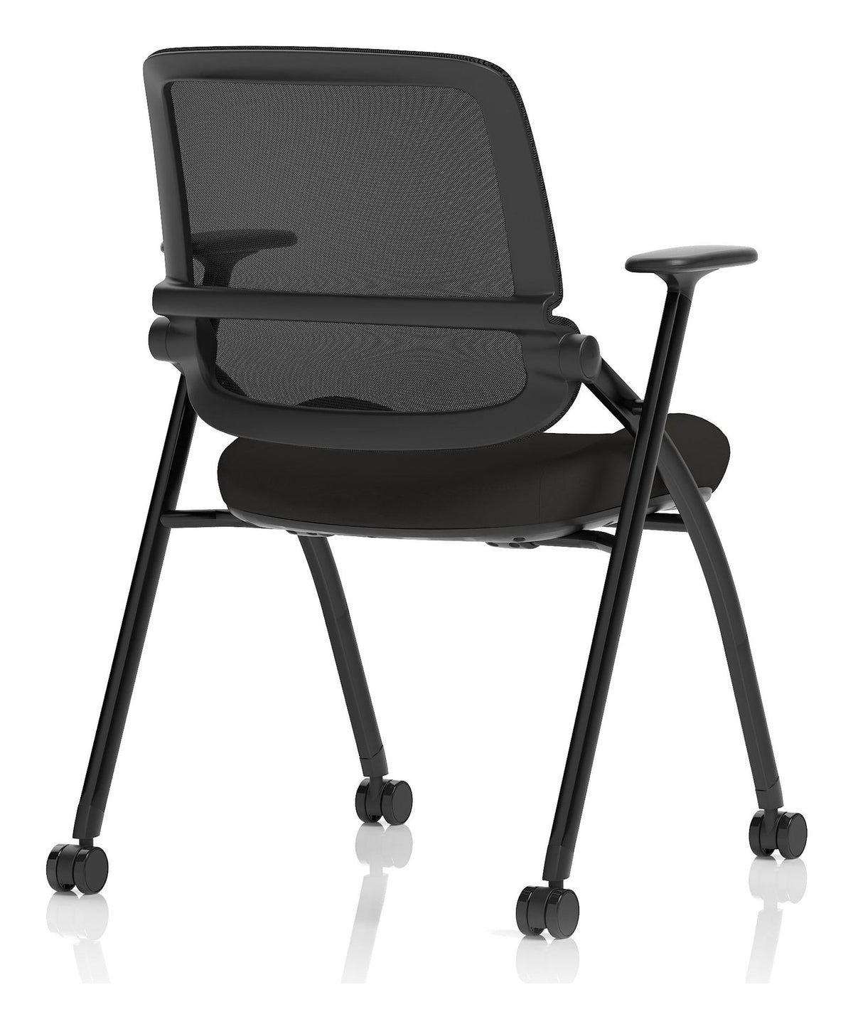 Capra Mesh Back Folding Office Training Chair with Sliding Arms, sliding arms, another view 3