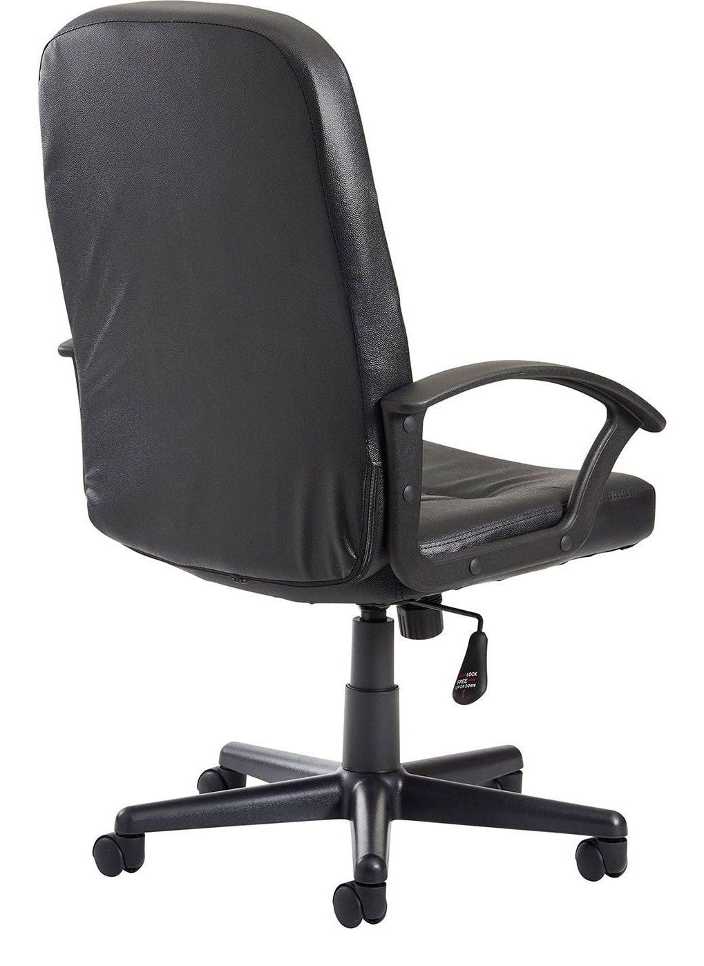 Cavalier Leather Manager's Chair in black from the back