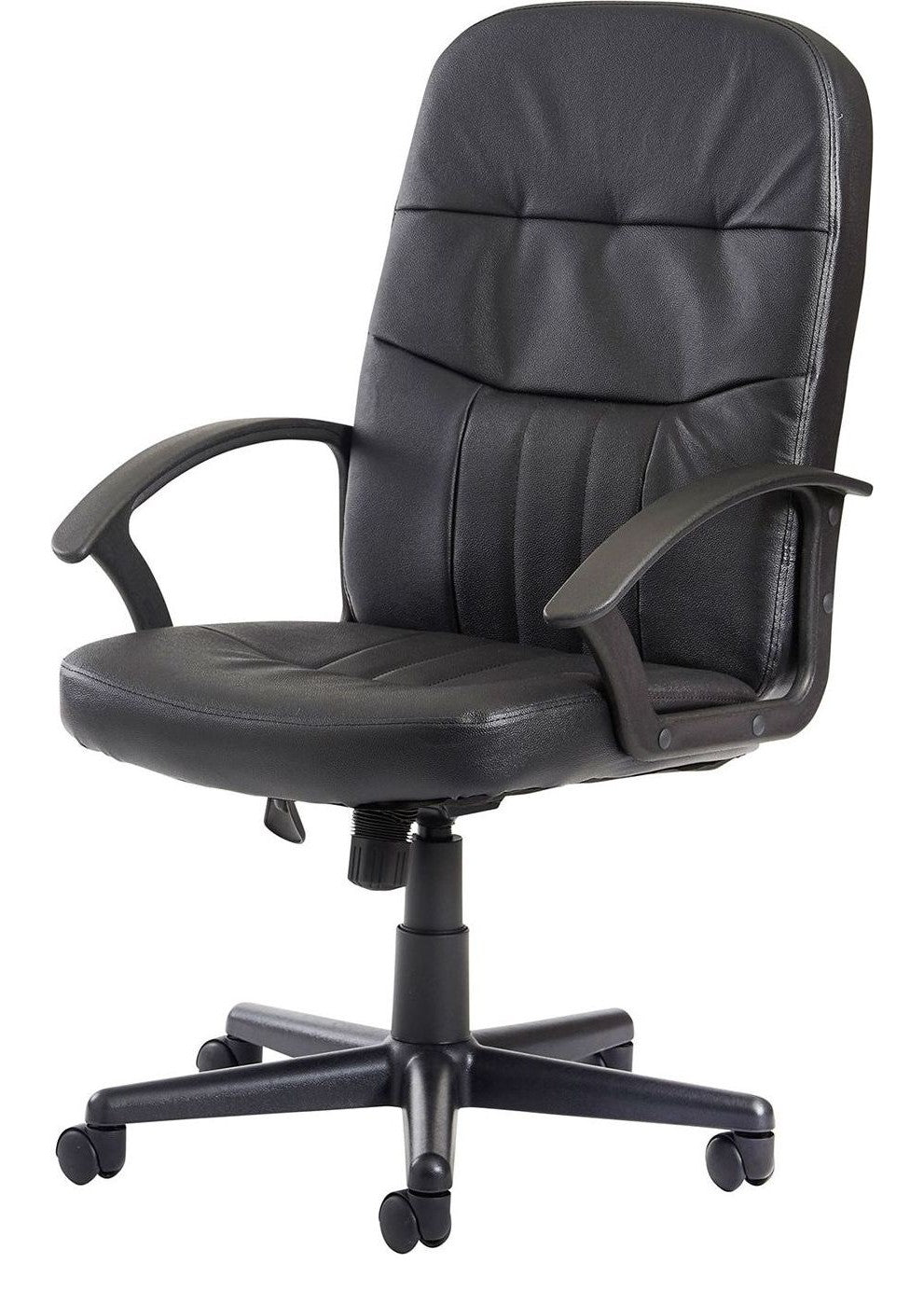 Cavalier Leather Manager's Chair in black from the side
