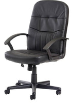 Cavalier Leather Manager's Chair in black from the side