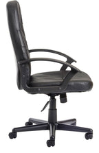 Cavalier Leather Manager's Chair in black from the side