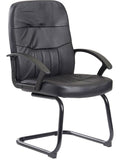 Cavalier Leather Visitor Chair in black