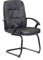 Cavalier Leather Visitor Chair in black