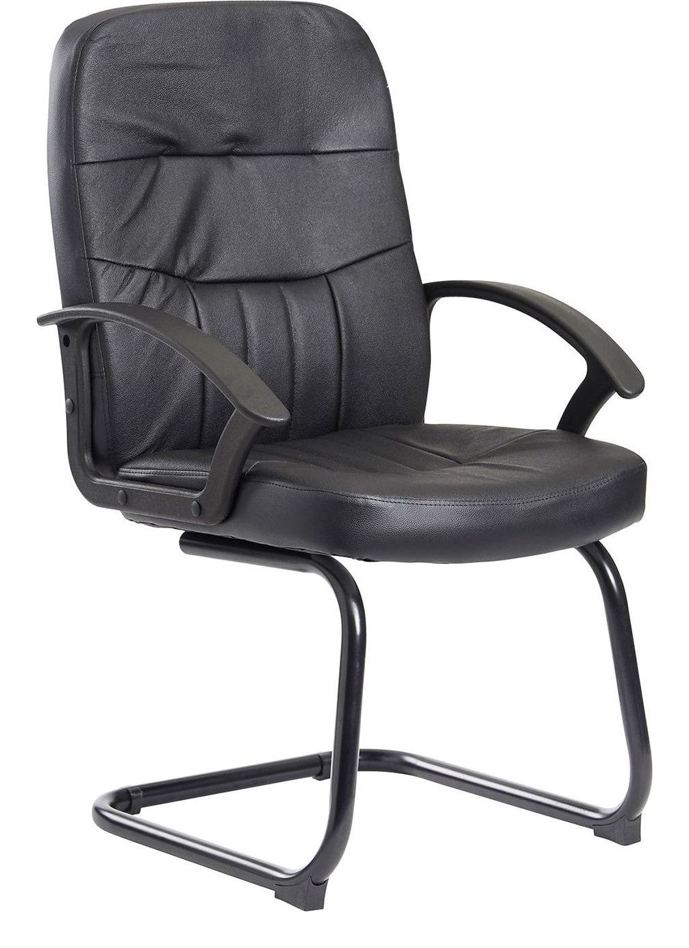 Cavalier Leather Visitor Chair in black