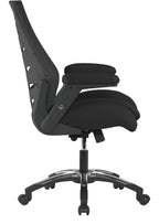 Celeste Medium Back Mesh Chair in black, view 2