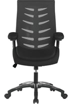 Celeste Medium Back Mesh Chair in black, view 3