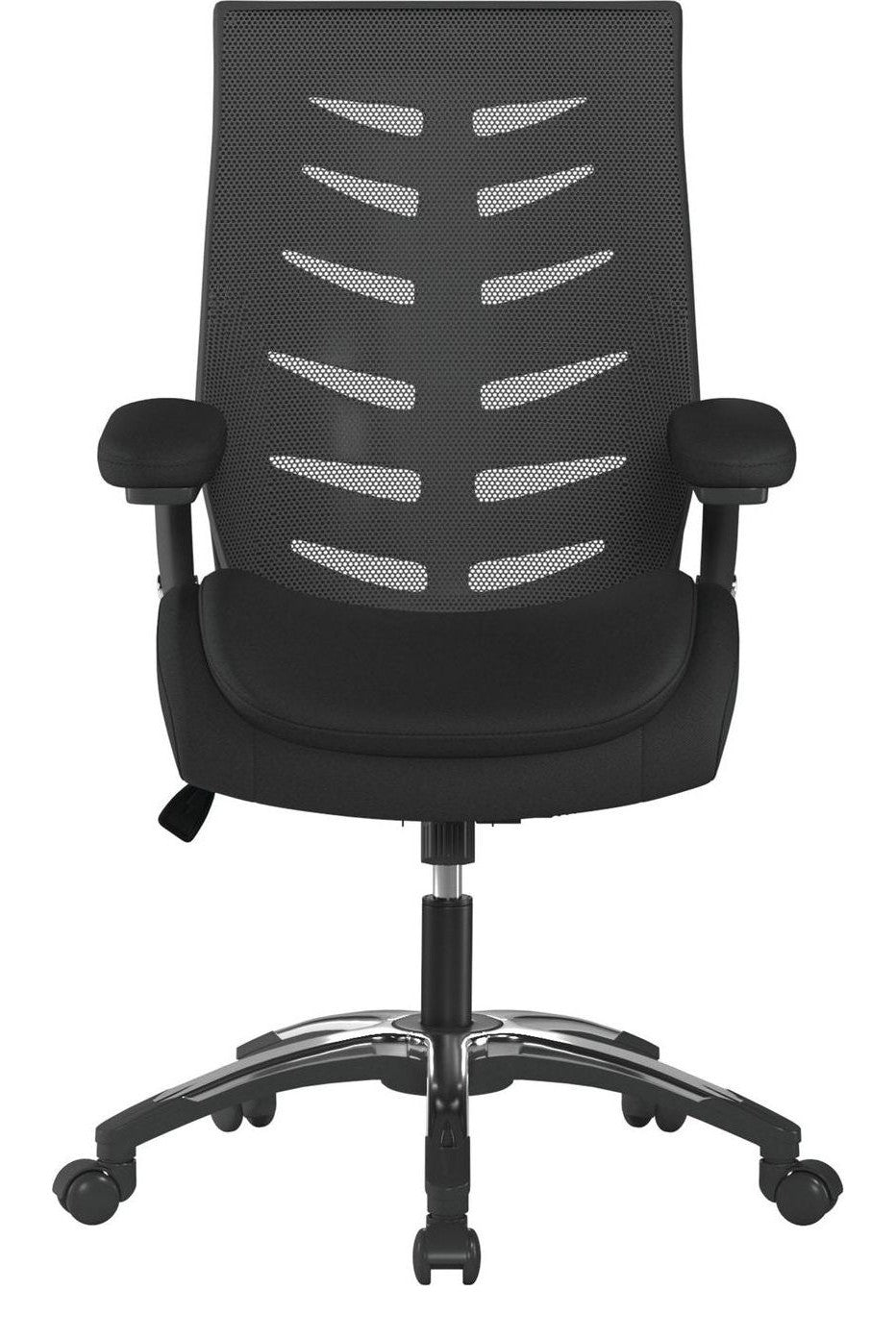 Celeste Medium Back Mesh Chair in black, view 3