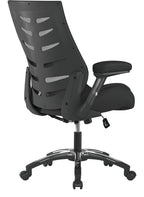 Celeste Medium Back Mesh Chair in black, view 4