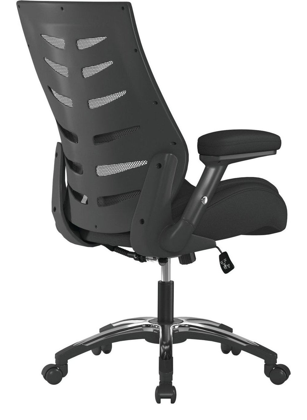 Celeste Medium Back Mesh Chair in black, view 4