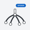 Black spider base