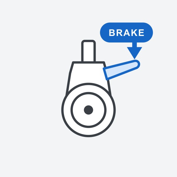 Lock on load castors (set of 5)
