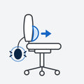 Inflatable lumbar support for Contour chairs