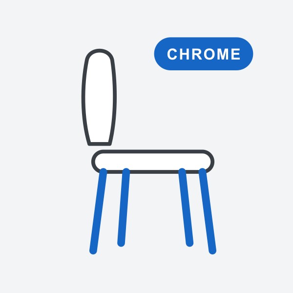 Chrome frame for Guava chairs