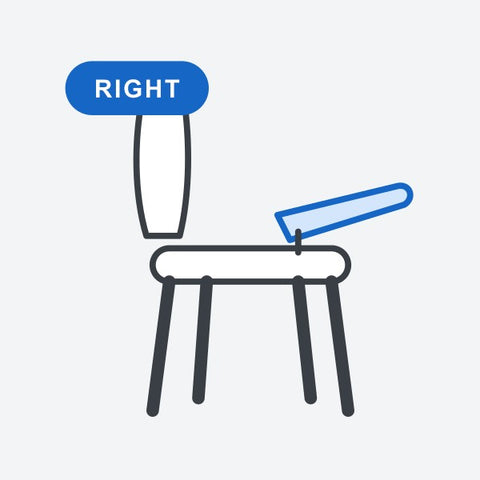 Chair option: Right hand writing tablet for Guava