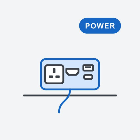 Option: Puma power unit, UK socket, HDMI and USB A and C