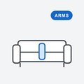 Option: Internal armrests for Luca sofas (pair)