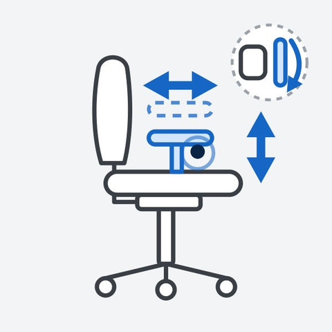 Chair option: Height, depth and twist adjustable arms