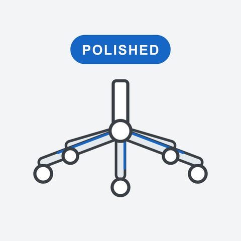 Chair option: Polished aluminium base for Way chairs